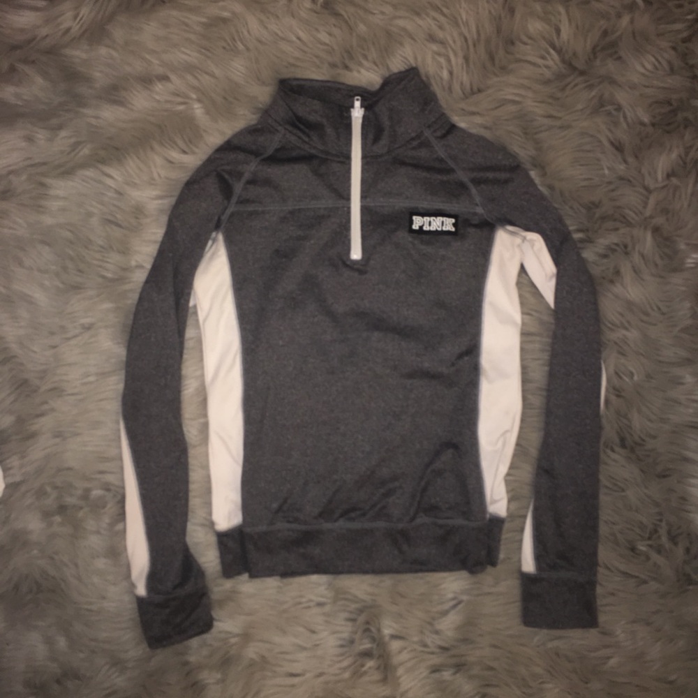VS PINK fleece lined quarter zip
